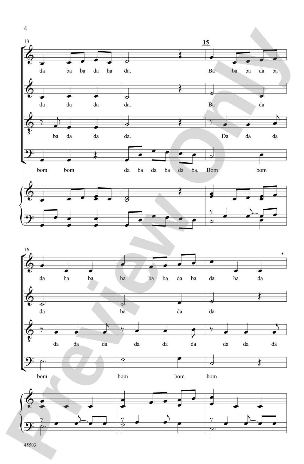 Minuet: SATB, Opt. <I>a cappella</I> Choral Octavo