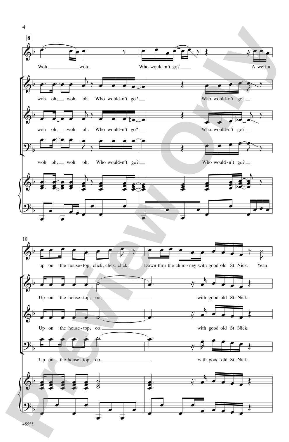 Up on the Housetop: 3-part mixed Choral Octavo