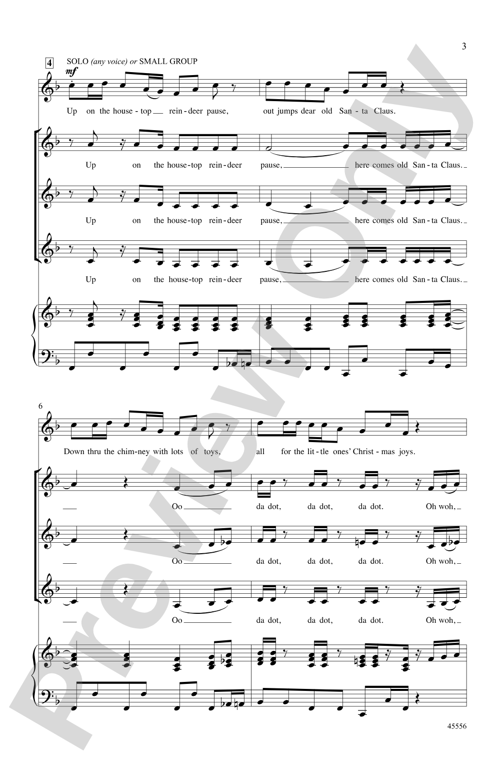 Up on the Housetop: SSA Choral Octavo
