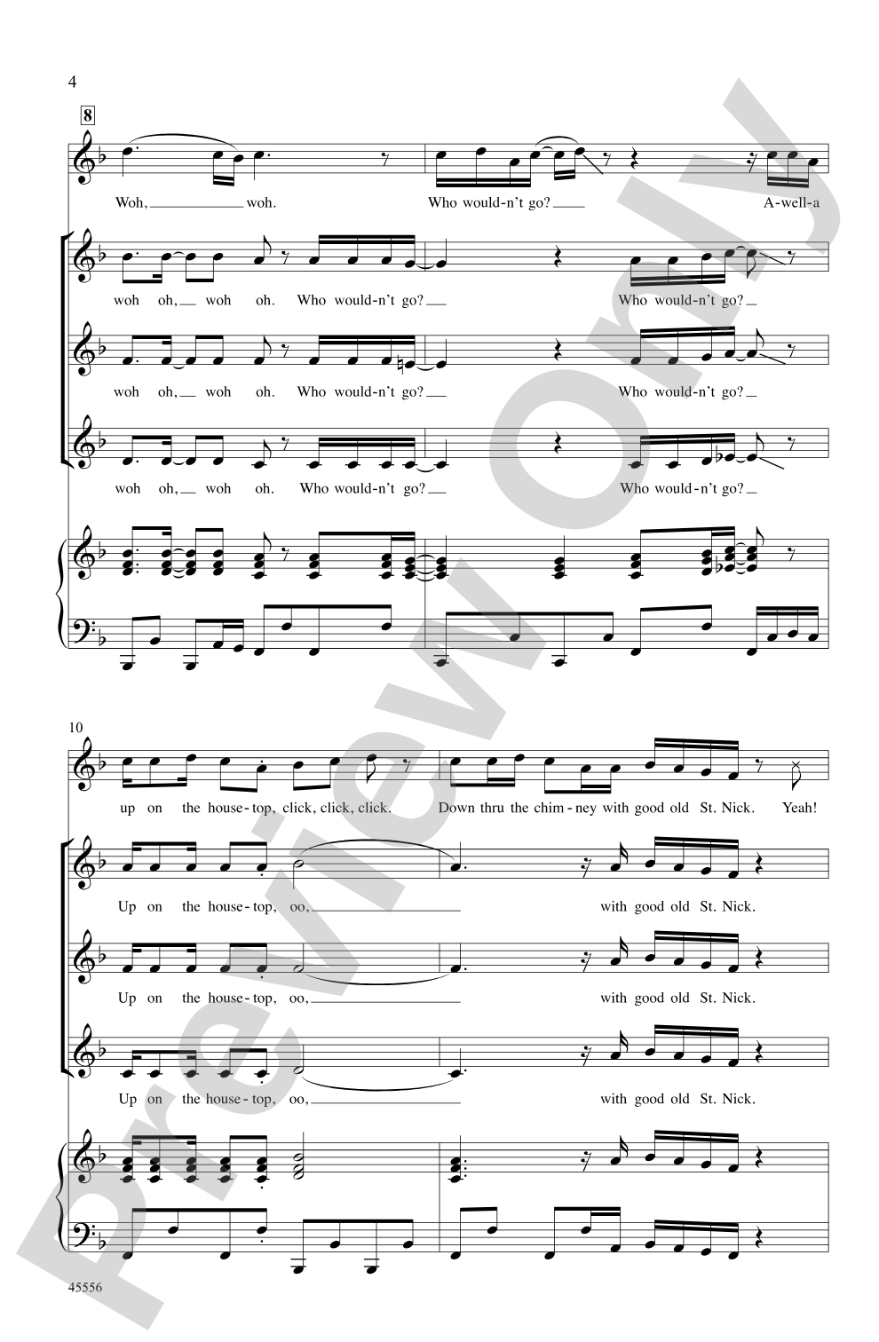 Up on the Housetop: SSA Choral Octavo
