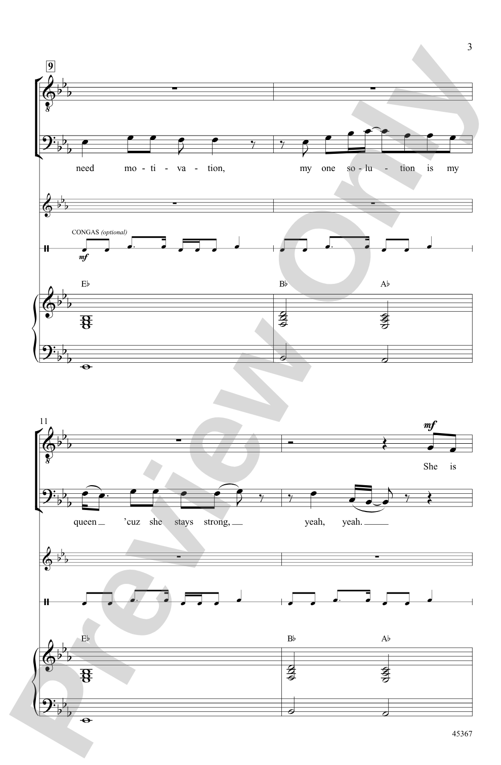 Cheerleader: TB Choral Octavo