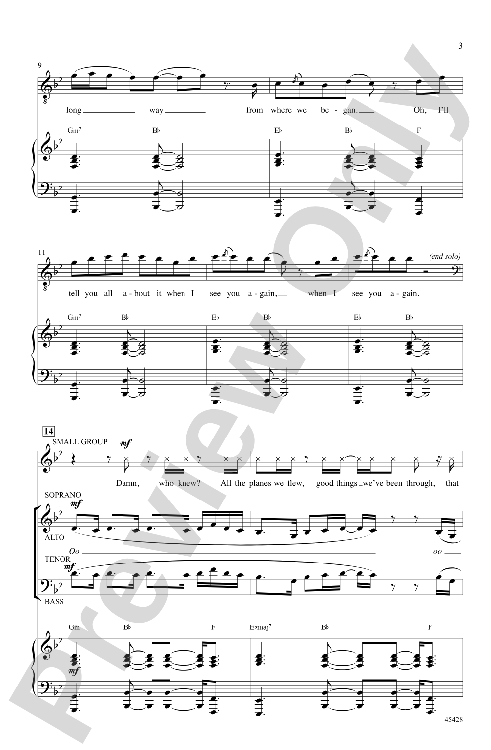 See You Again: SATB Choral Octavo