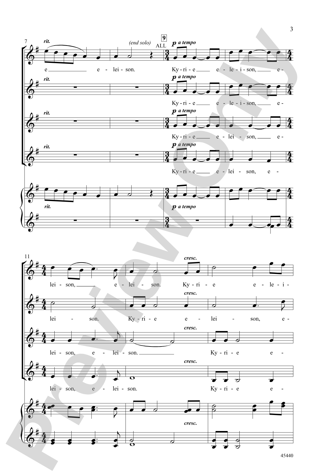 Kyrie: SSAA, <i>a cappella</i> Choral Octavo