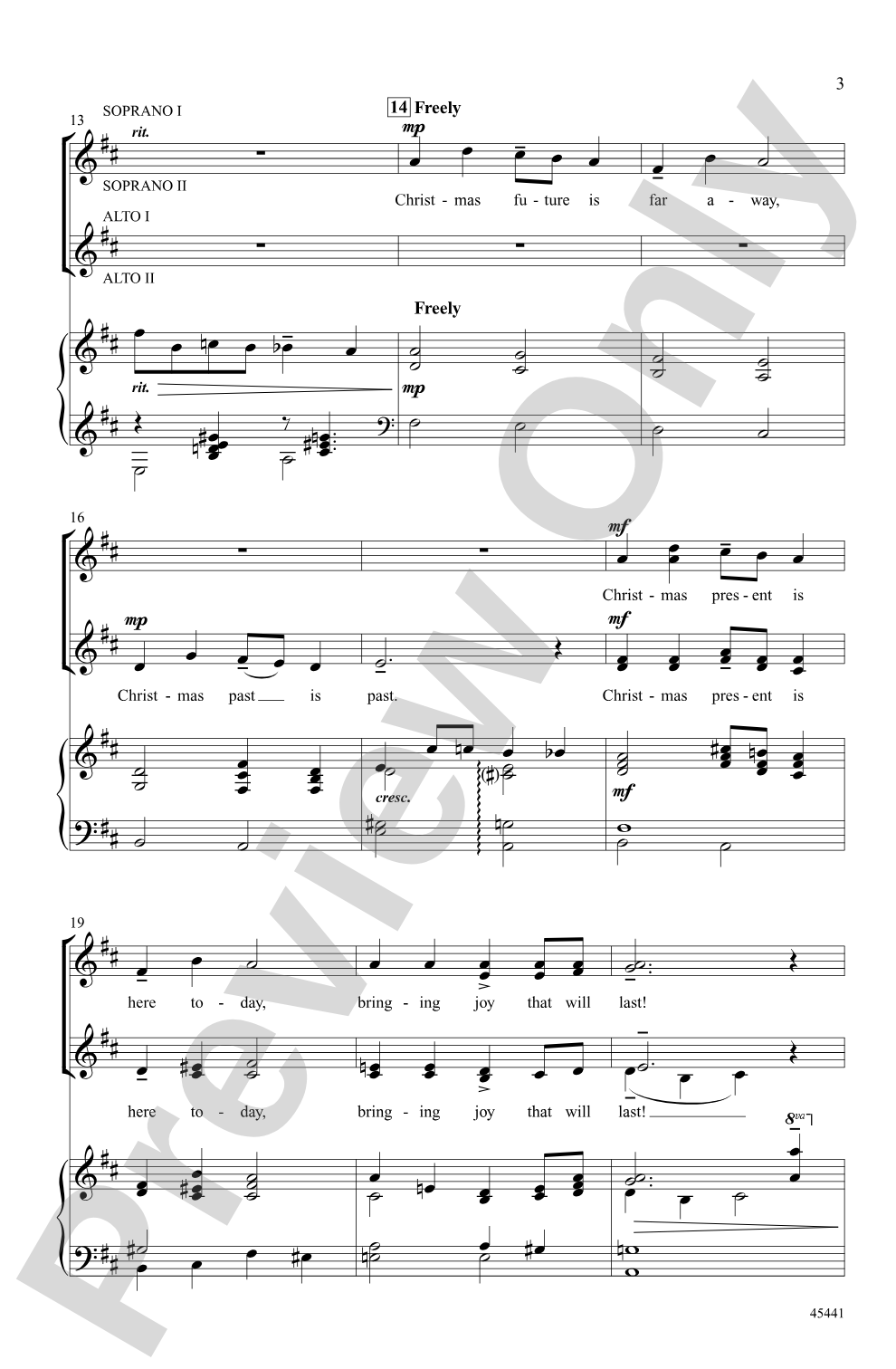 Have Yourself a Merry Little Christmas: SSAA Choral Octavo