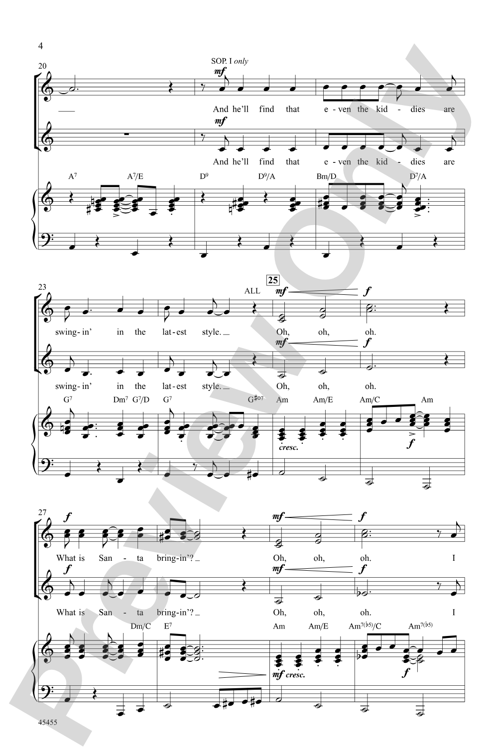 What Will Santa Claus Say?: SSA Choral Octavo