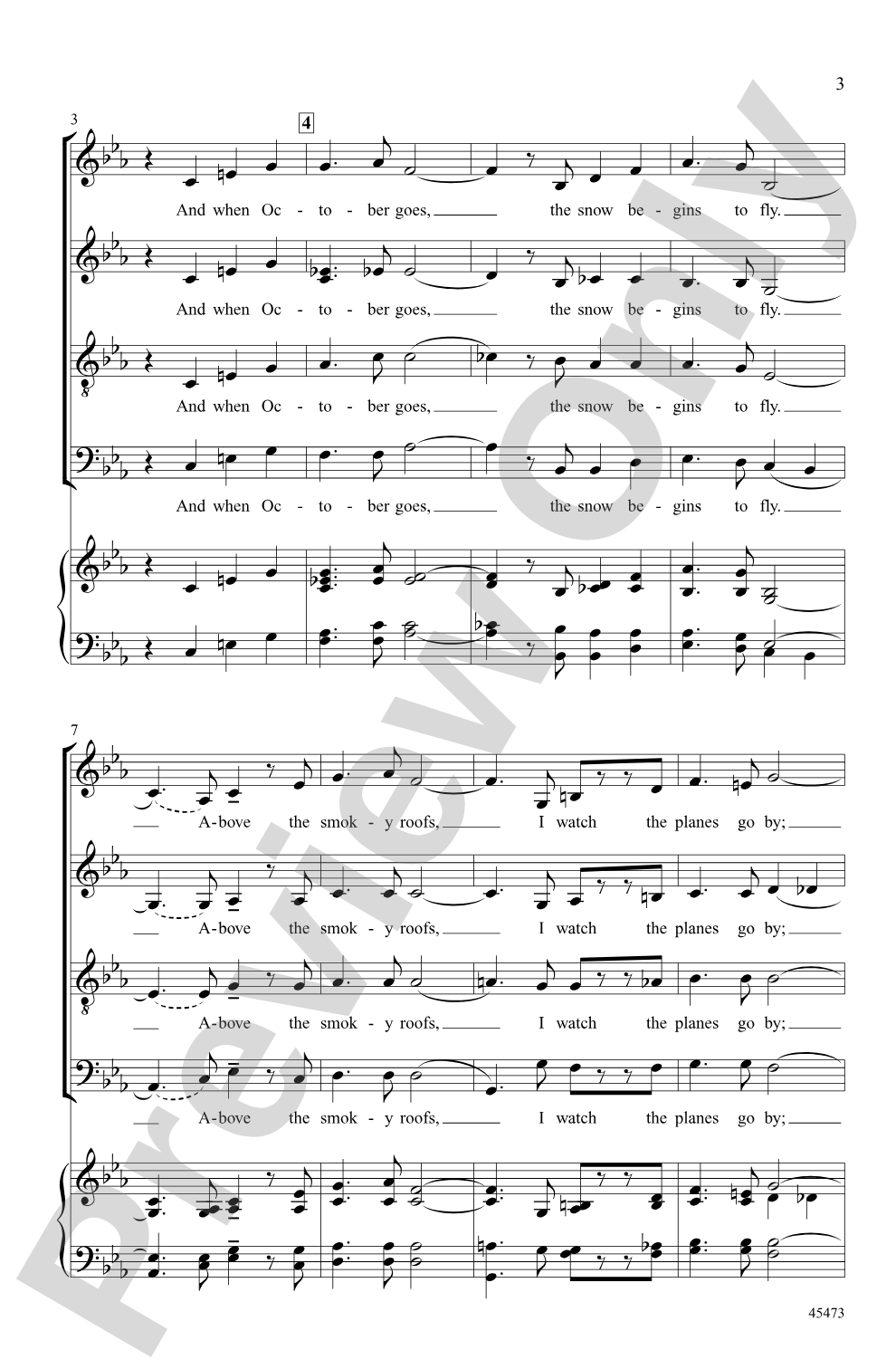 When October Goes: SATB, <i>a cappella</i> Choral Octavo