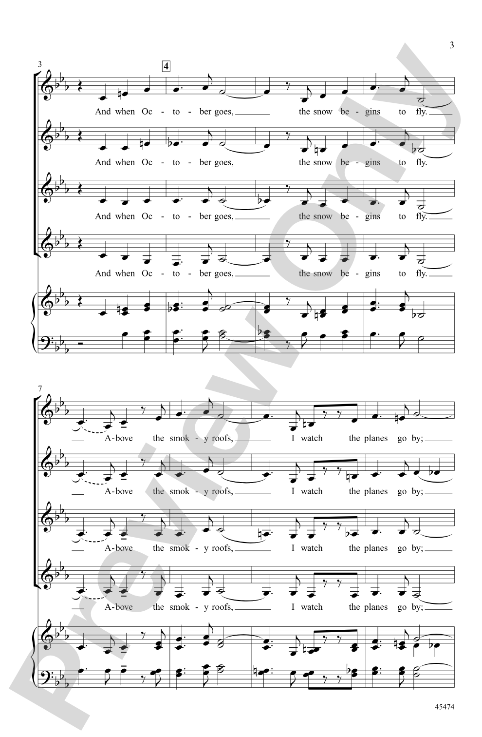 When October Goes: SSAA, <i>a cappella</i> Choral Octavo