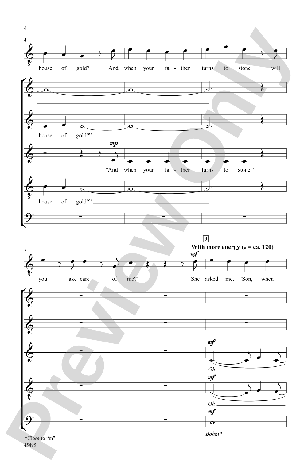 House of Gold: SSATB, <i>a cappella</i> & Tenor Solo Choral Octavo