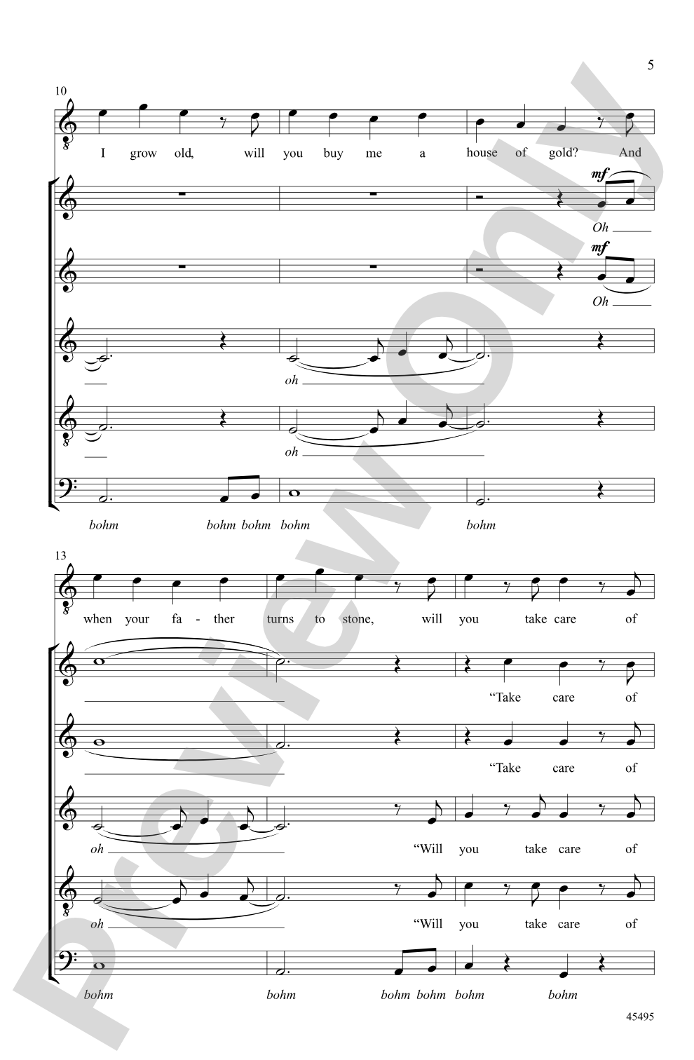 House of Gold: SSATB, <i>a cappella</i> & Tenor Solo Choral Octavo