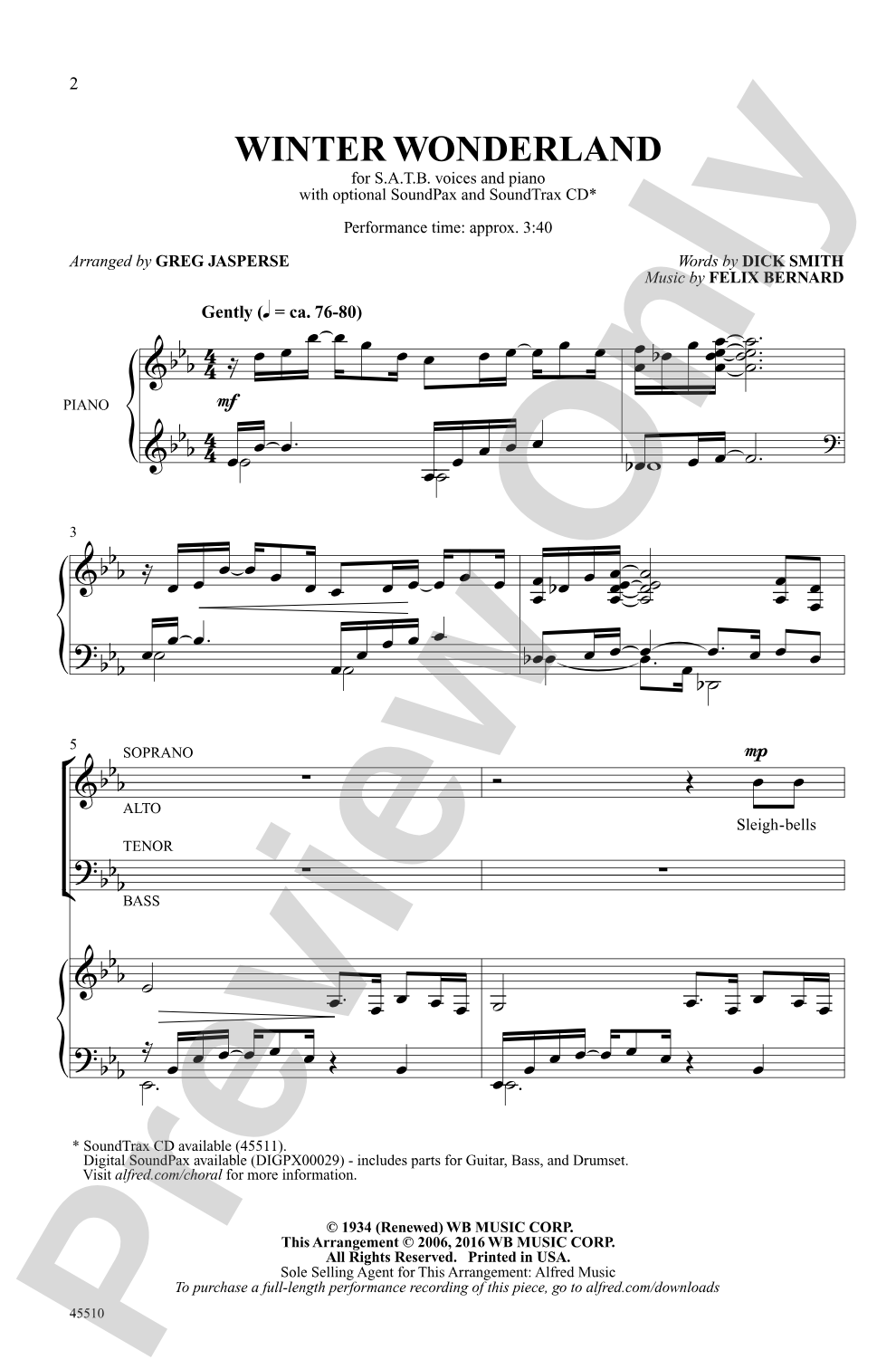 Winter Wonderland: SATB Choral Octavo