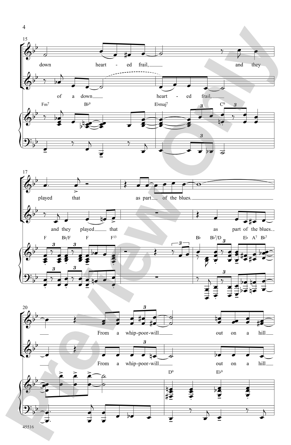 Blues Back to Back: SSA Choral Octavo