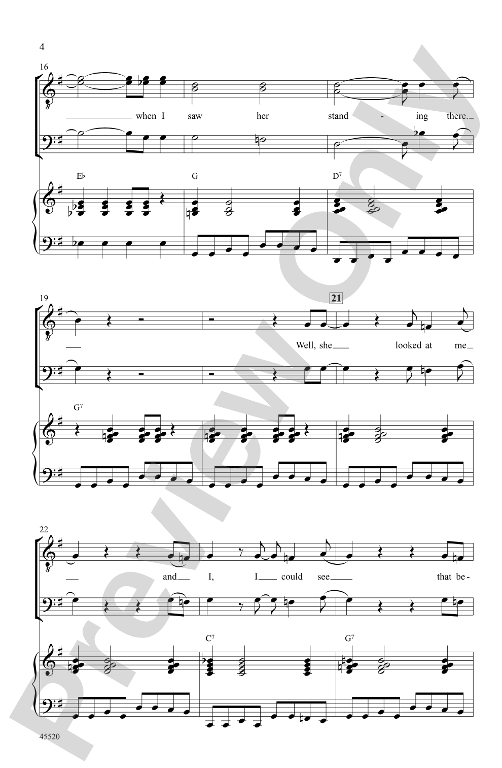 I Saw Her Standing There: TB Choral Octavo
