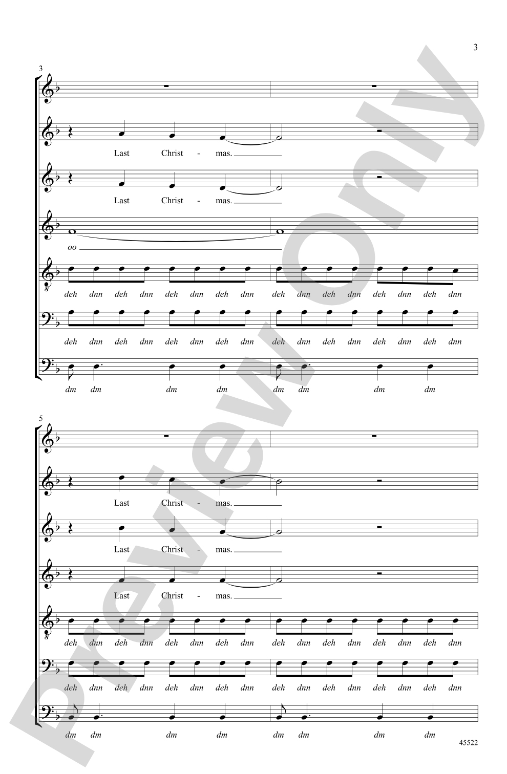 Last Christmas: SATB, <i>a cappella</i> Choral Octavo