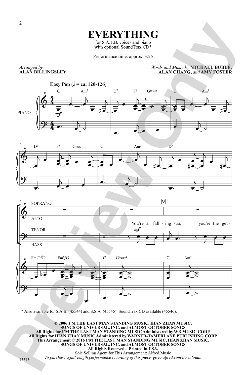 Everything: SATB Choral Octavo