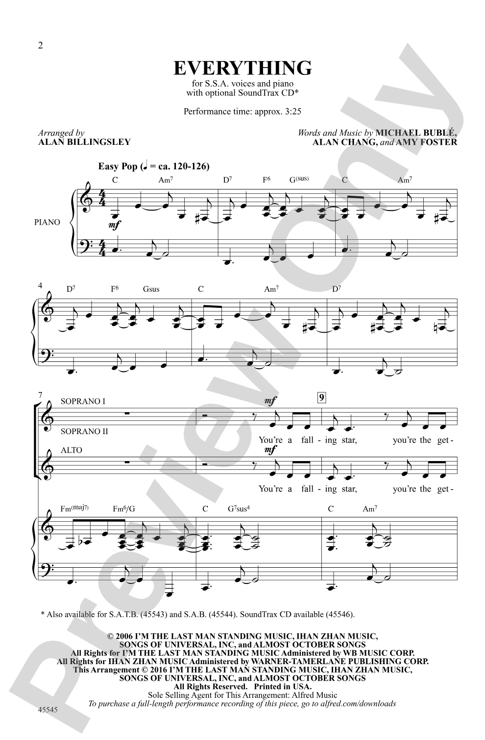 Everything: SSA Choral Octavo