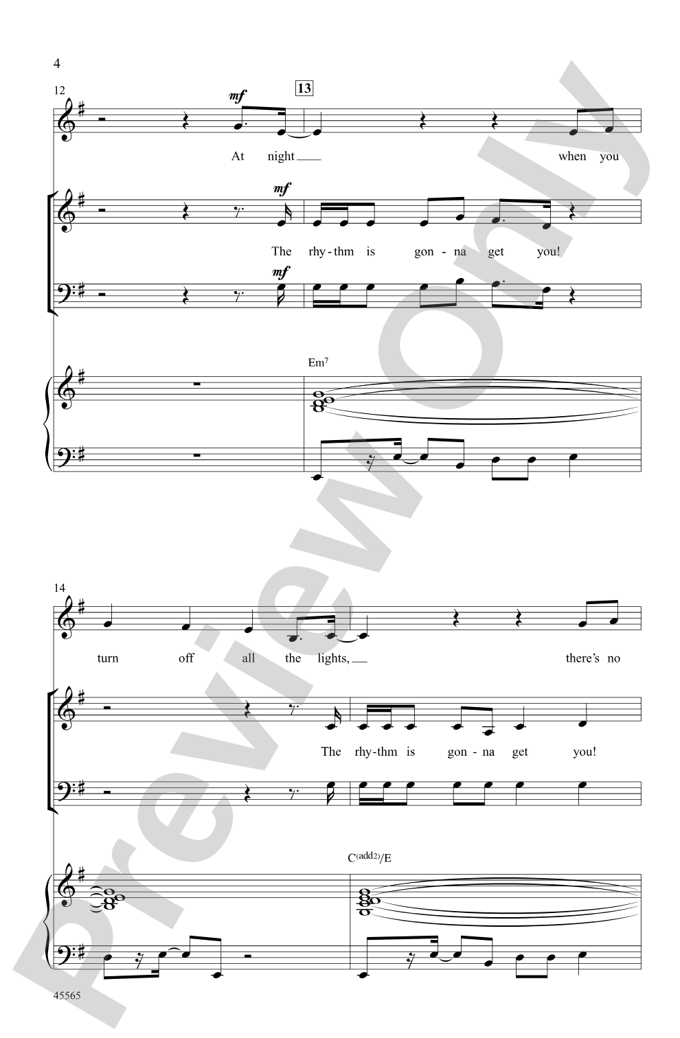 Rhythm Is Gonna Get You: SAB Choral Octavo