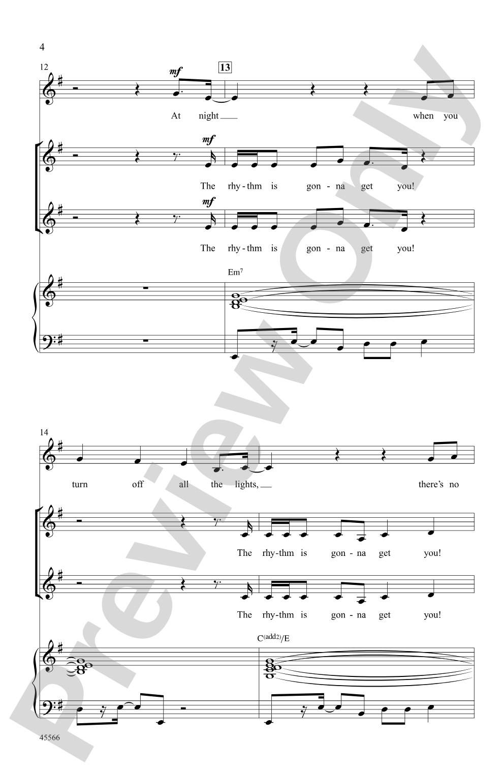 Rhythm Is Gonna Get You: SSA Choral Octavo