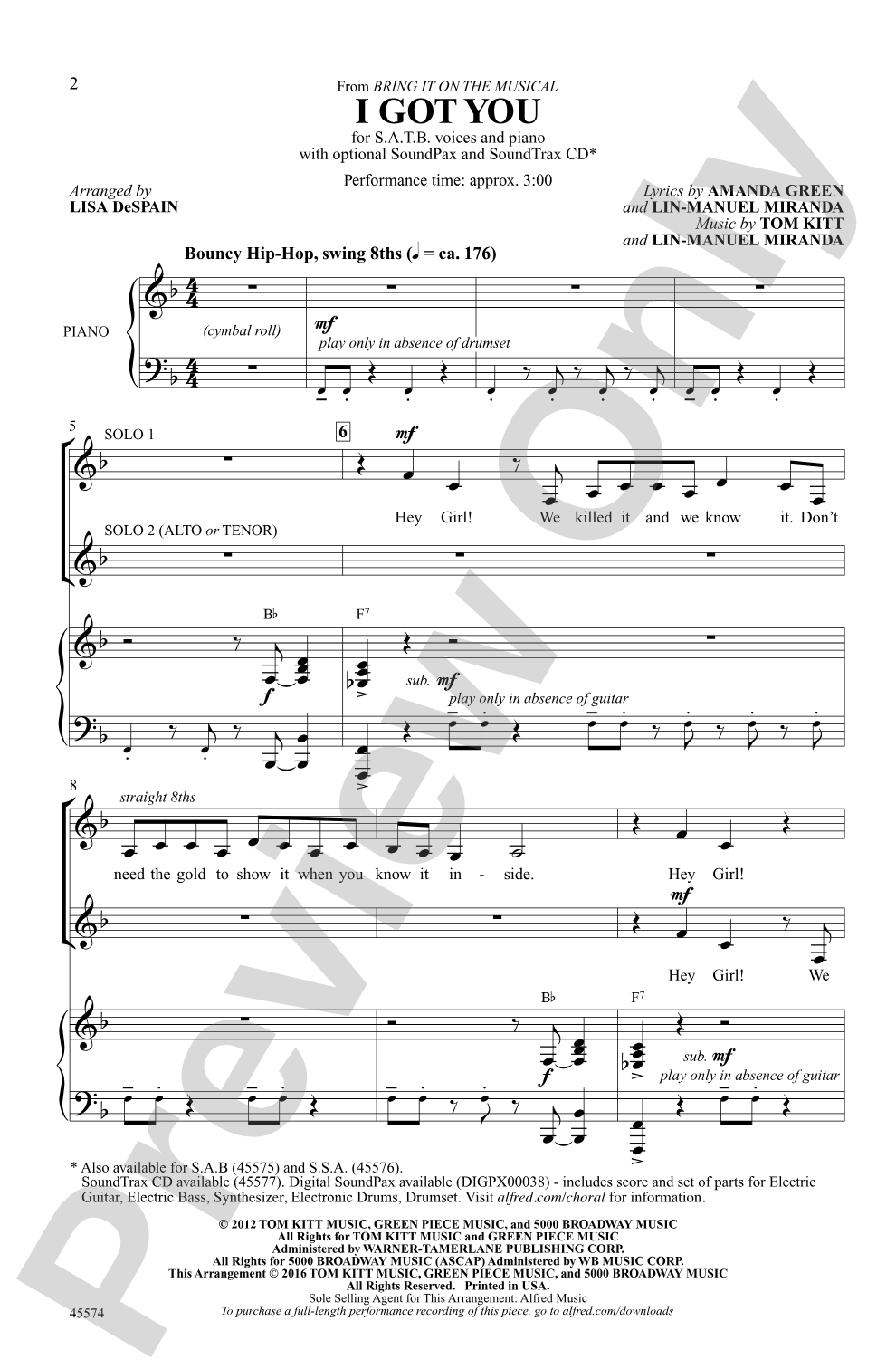 I Got You: SATB Choral Octavo