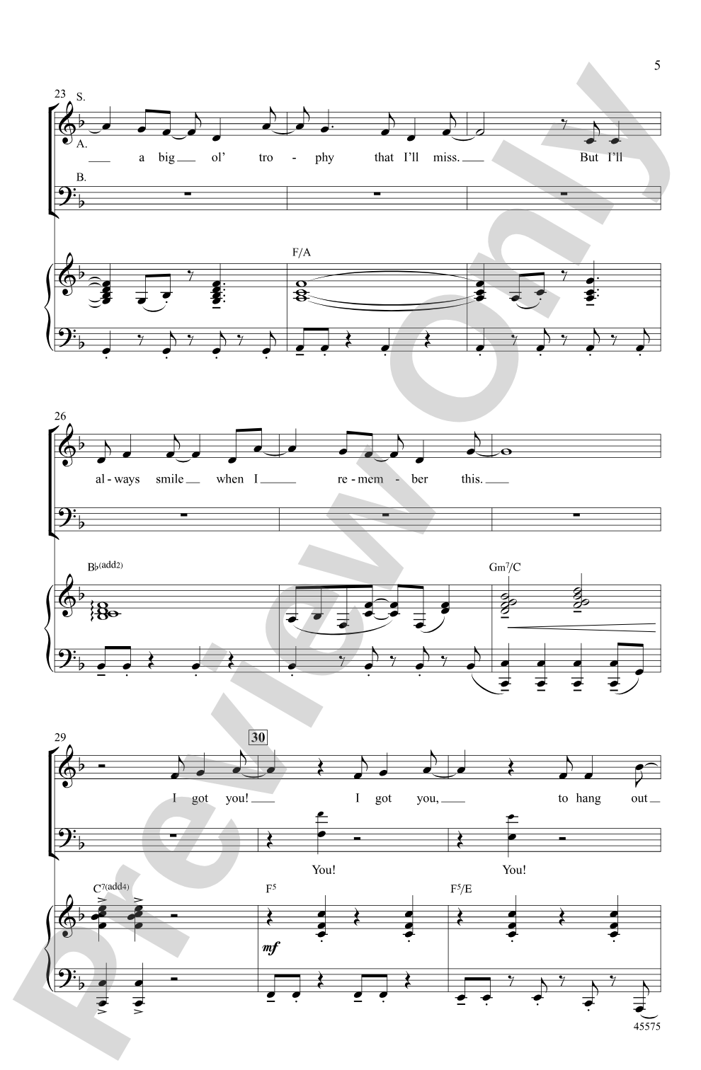 I Got You: SAB Choral Octavo