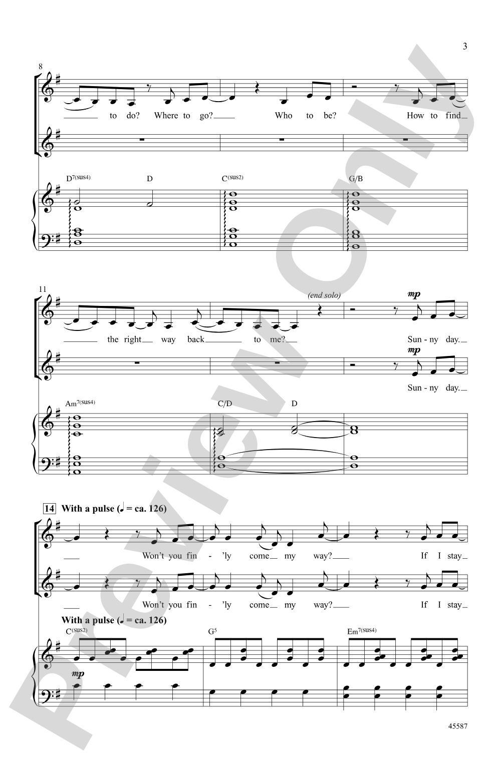 All I Need Is an Angel (from <i>Grease: Live</i>): SSA Choral Octavo