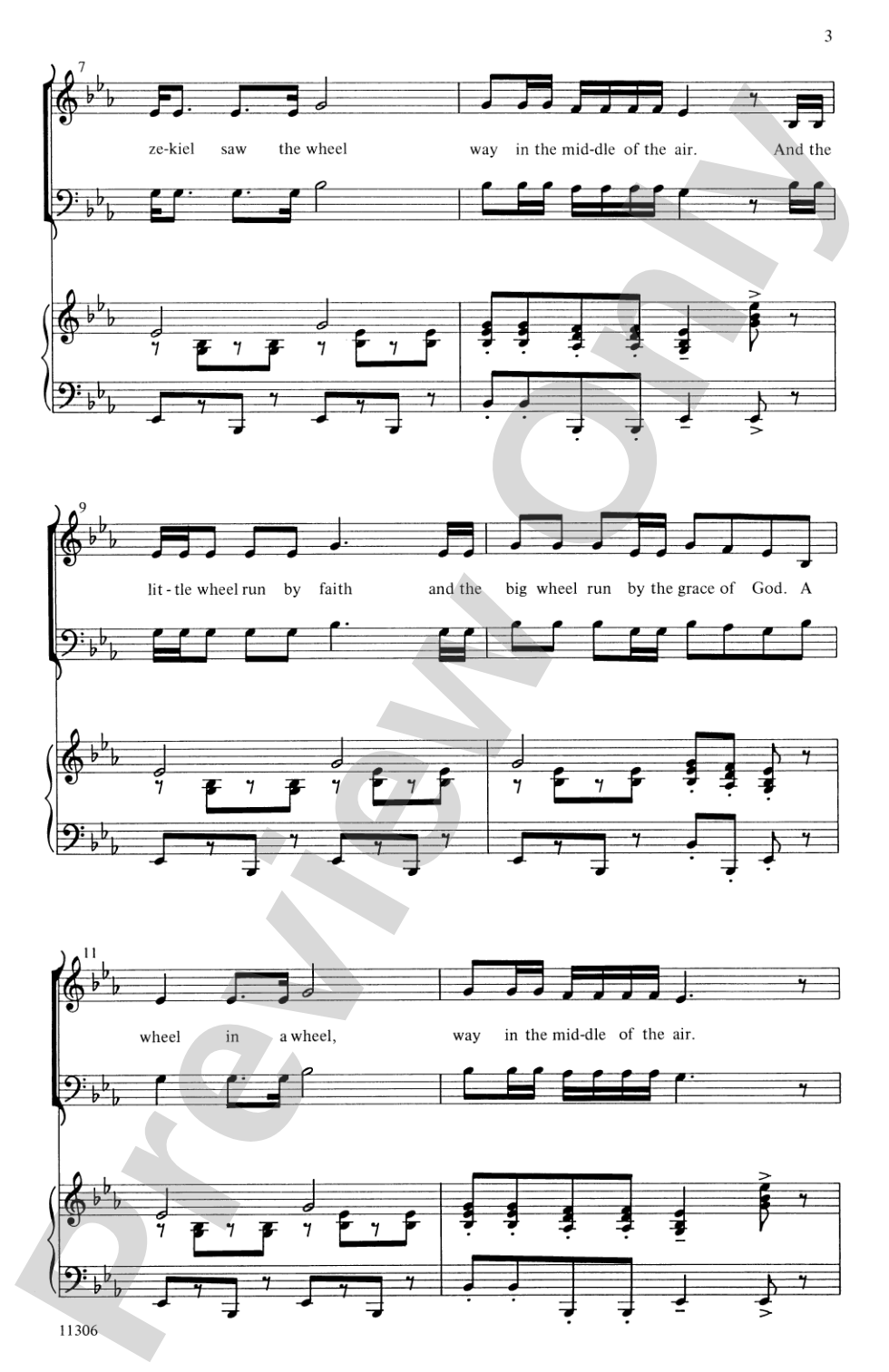 Ezekiel's Wheel: SAB Choral Octavo