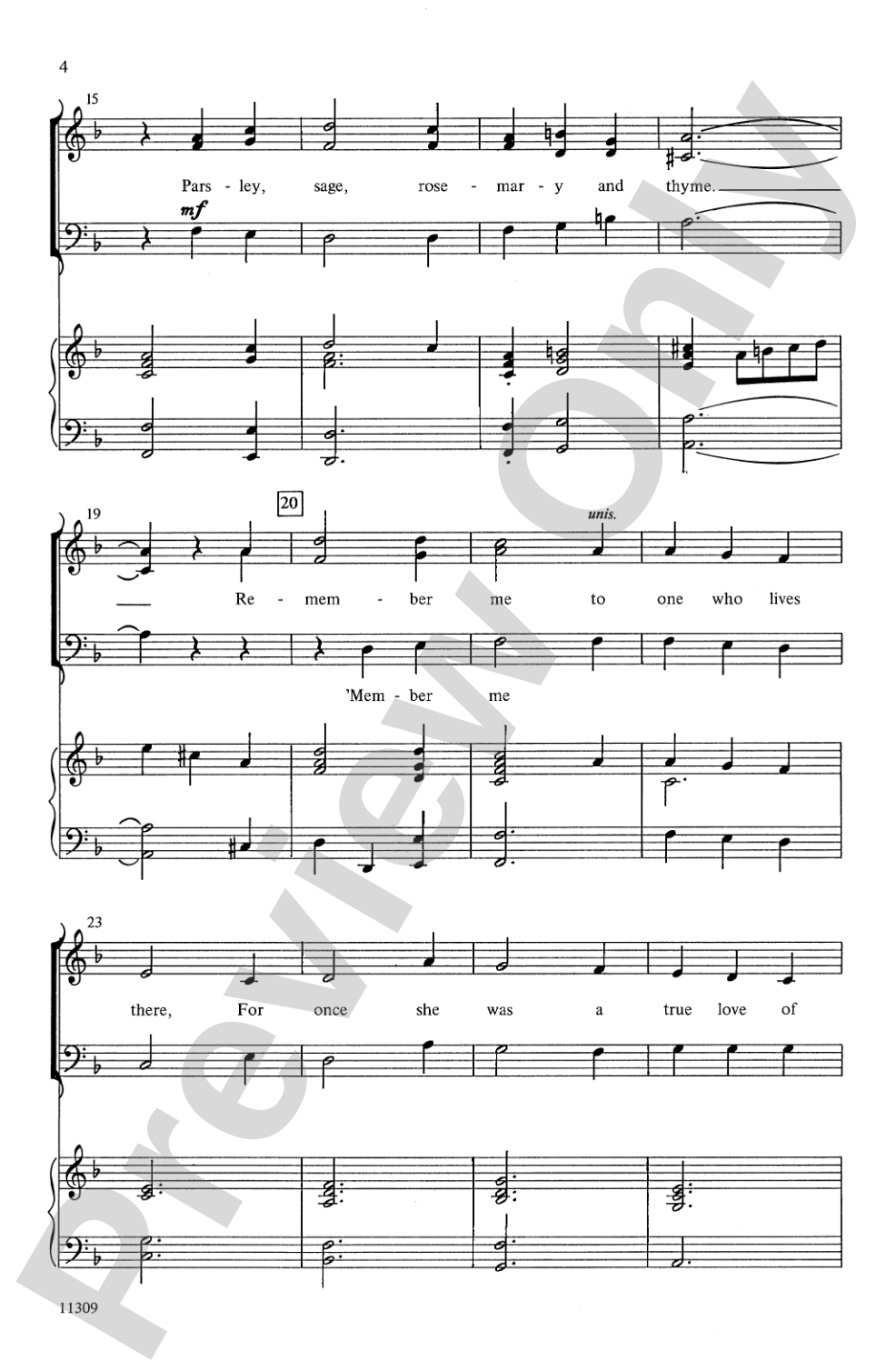 Scarborough Fair: SAB Choral Octavo