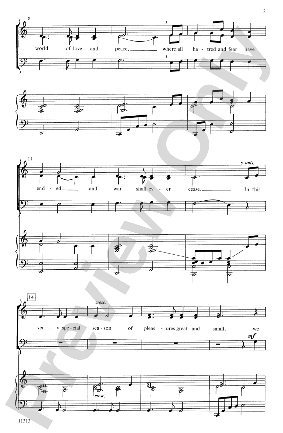 A Holiday Wish: SAB Choral Octavo