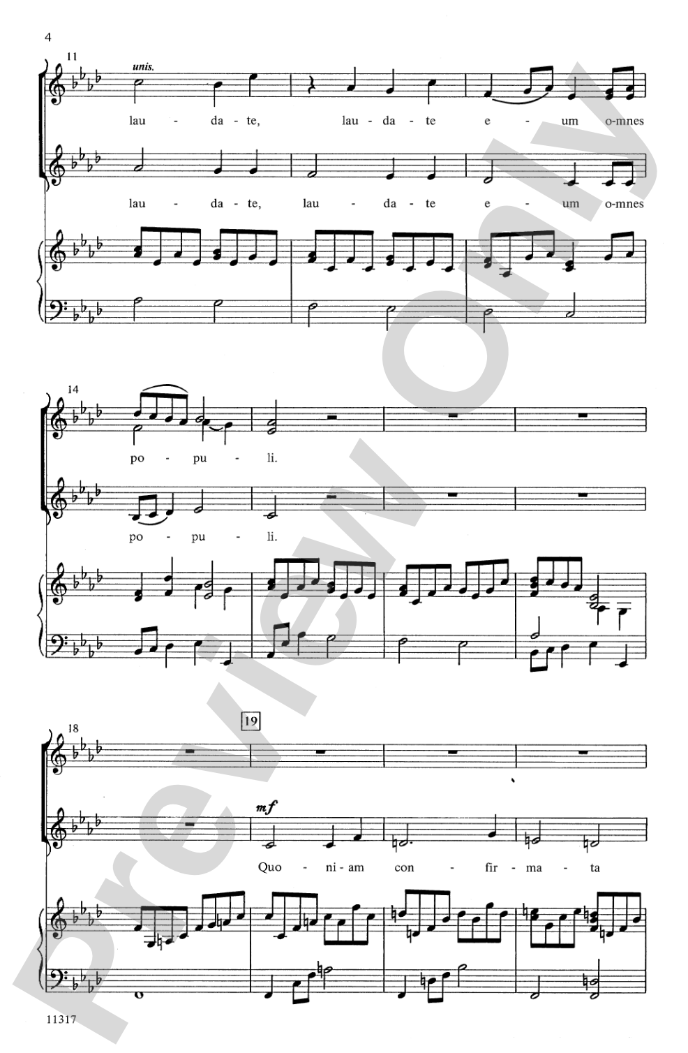 Laudate Dominum: SSA Choral Octavo