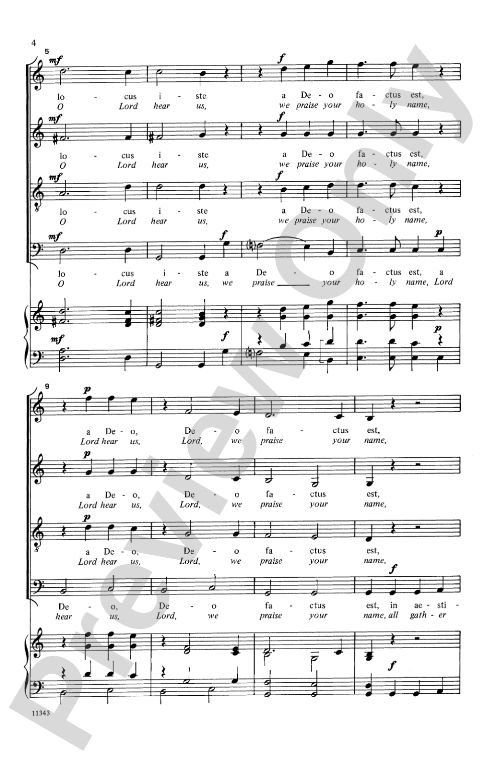 Locus Iste: SATB, <I>a cappella</I> Choral Octavo