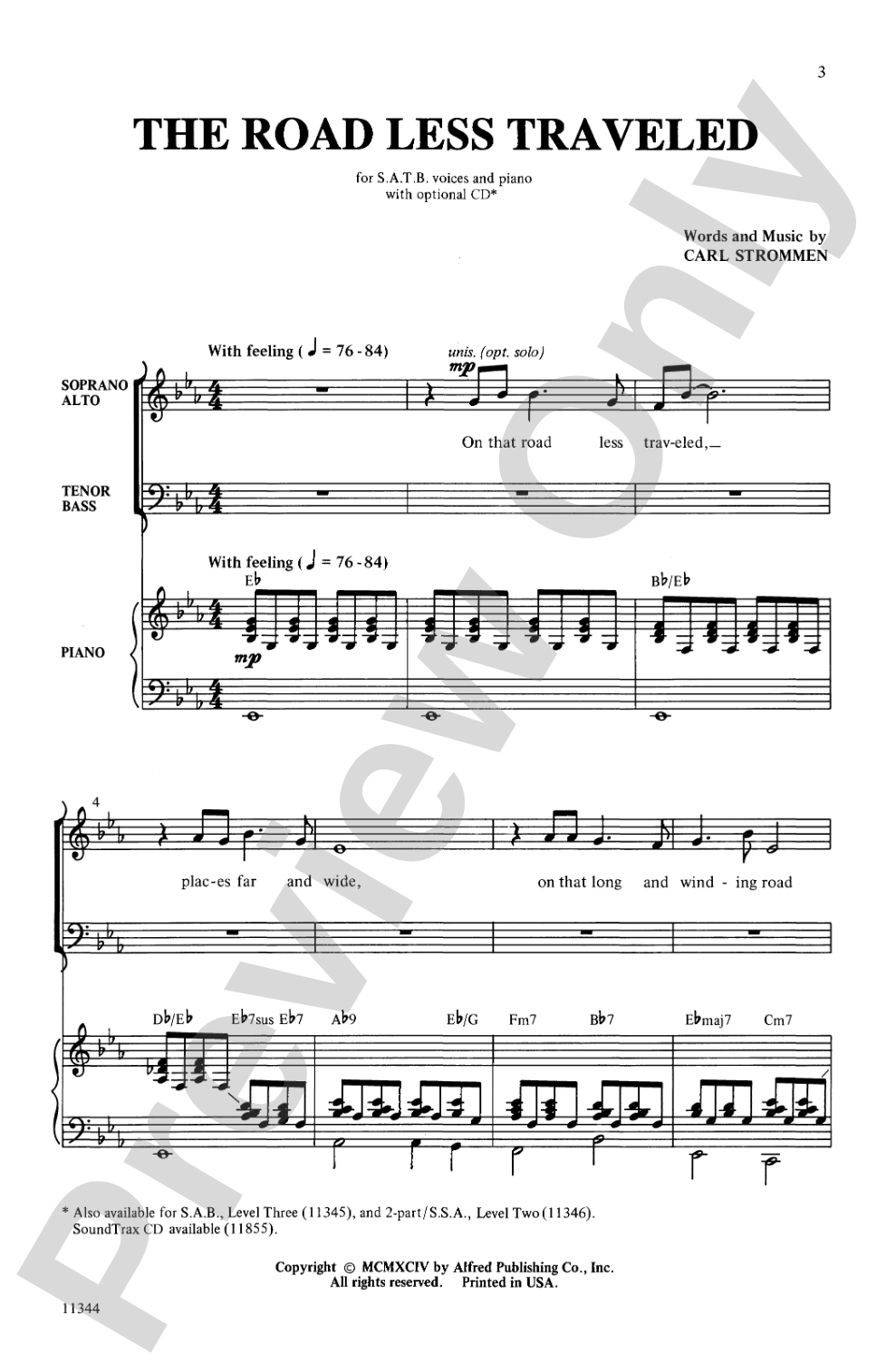 The Road Less Traveled: SATB Choral Octavo