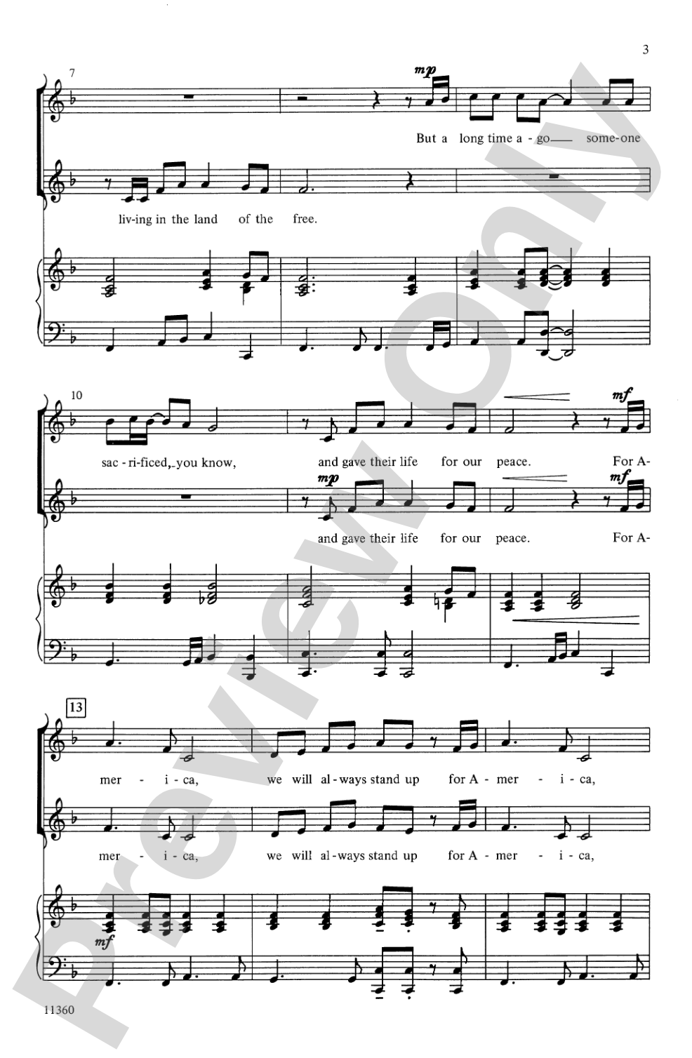 For America: 2-Part Choral Octavo