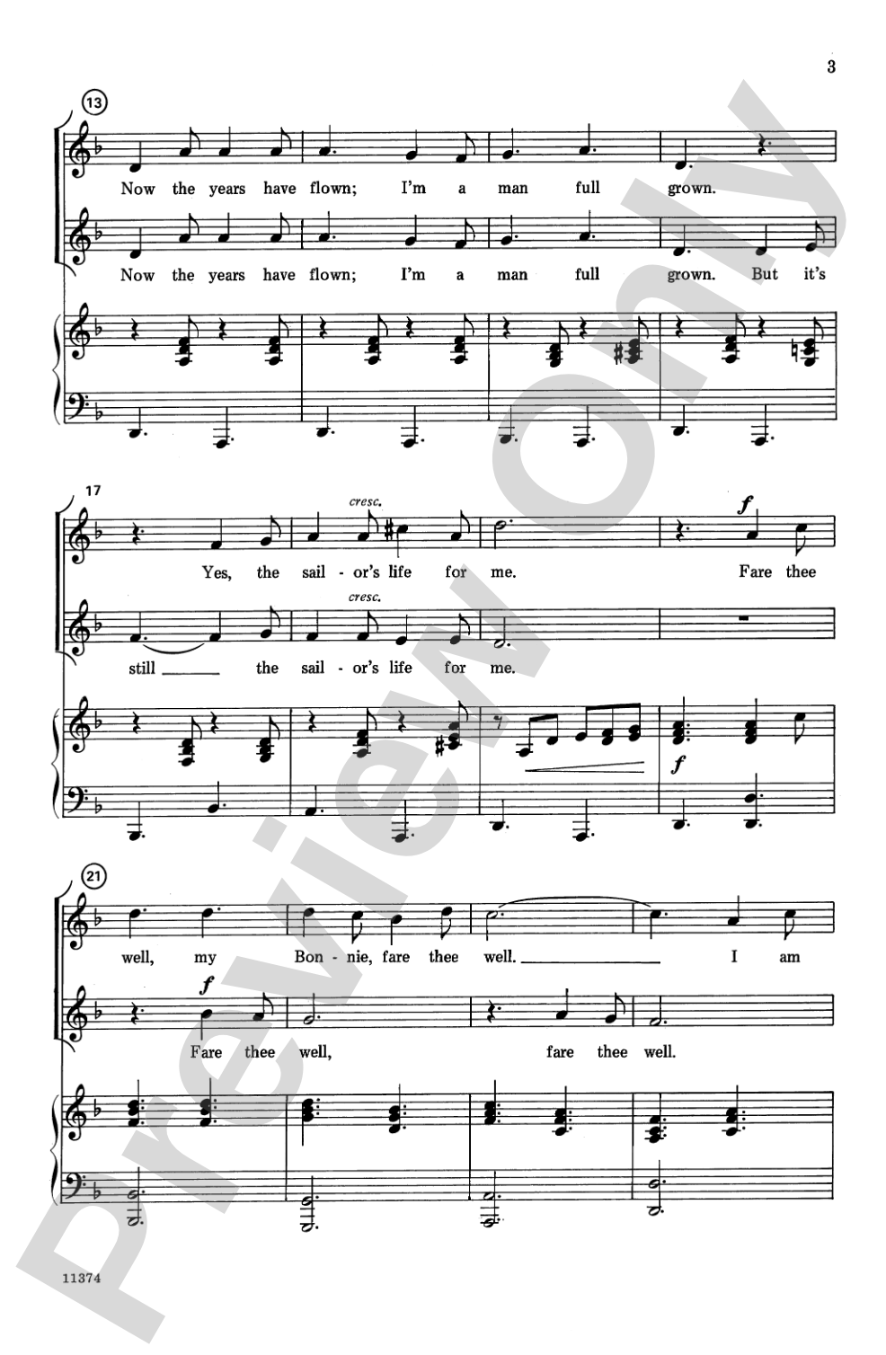 The Sailor's Life for Me: 2-Part Choral Octavo