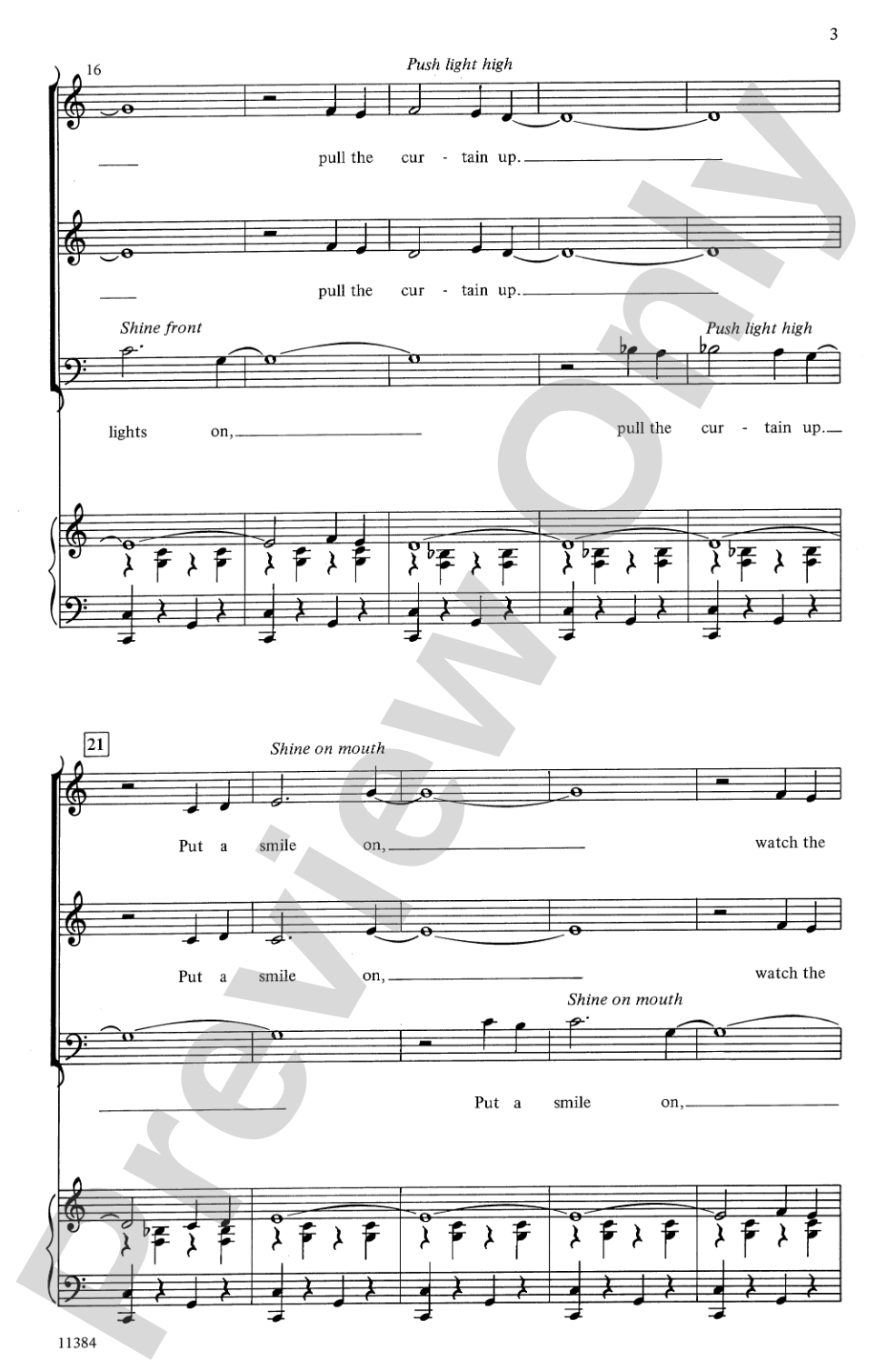 Turn the Lights On!: 3-Part Mixed (with Opt. Flashlight Choreography) Choral Octavo