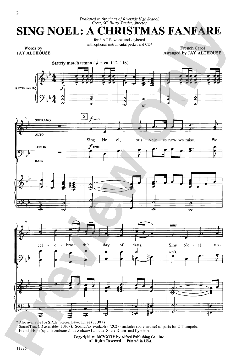 Sing Noel: A Christmas Fanfare: SATB Choral Octavo