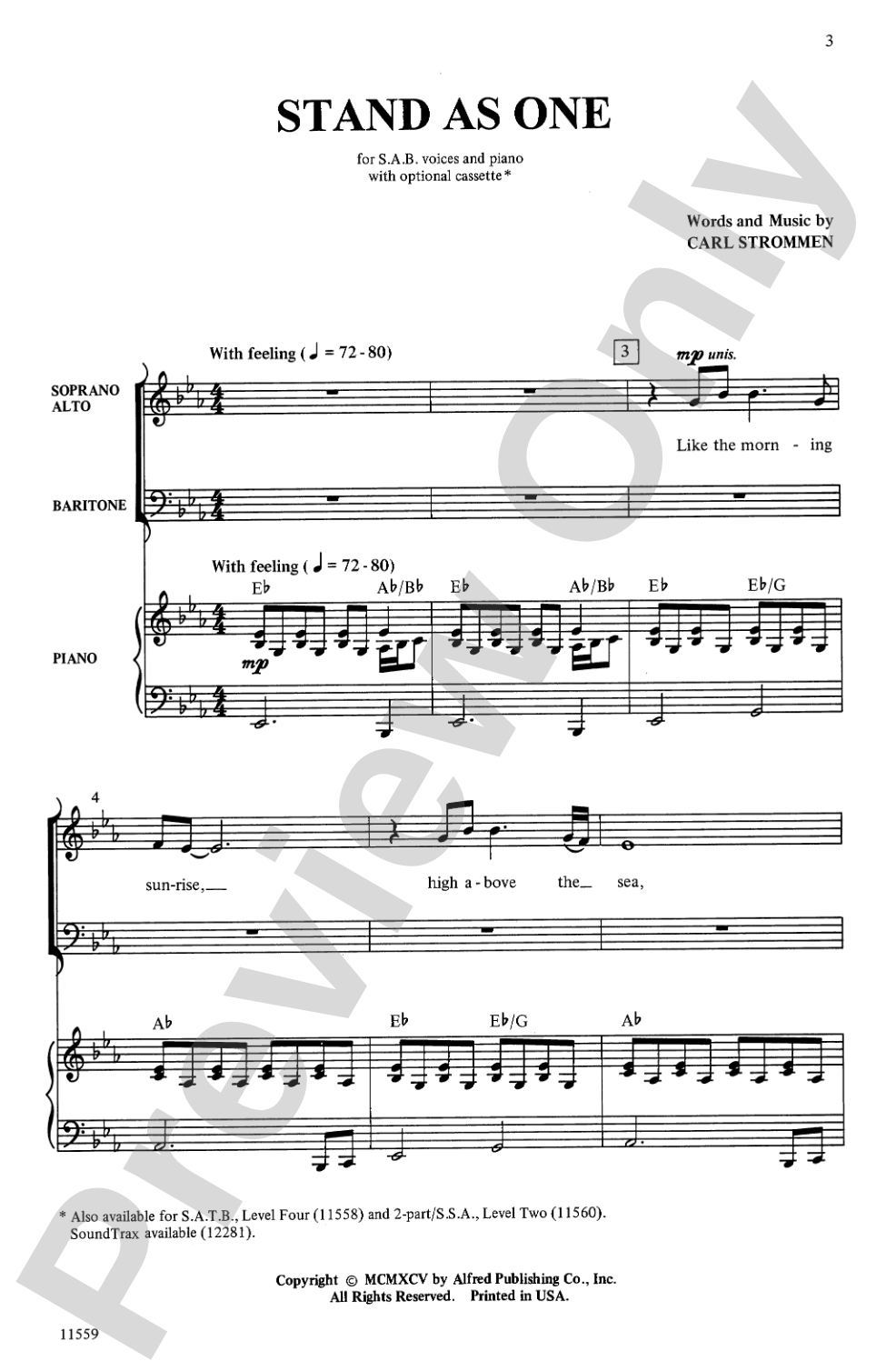 Stand As One: SAB Choral Octavo