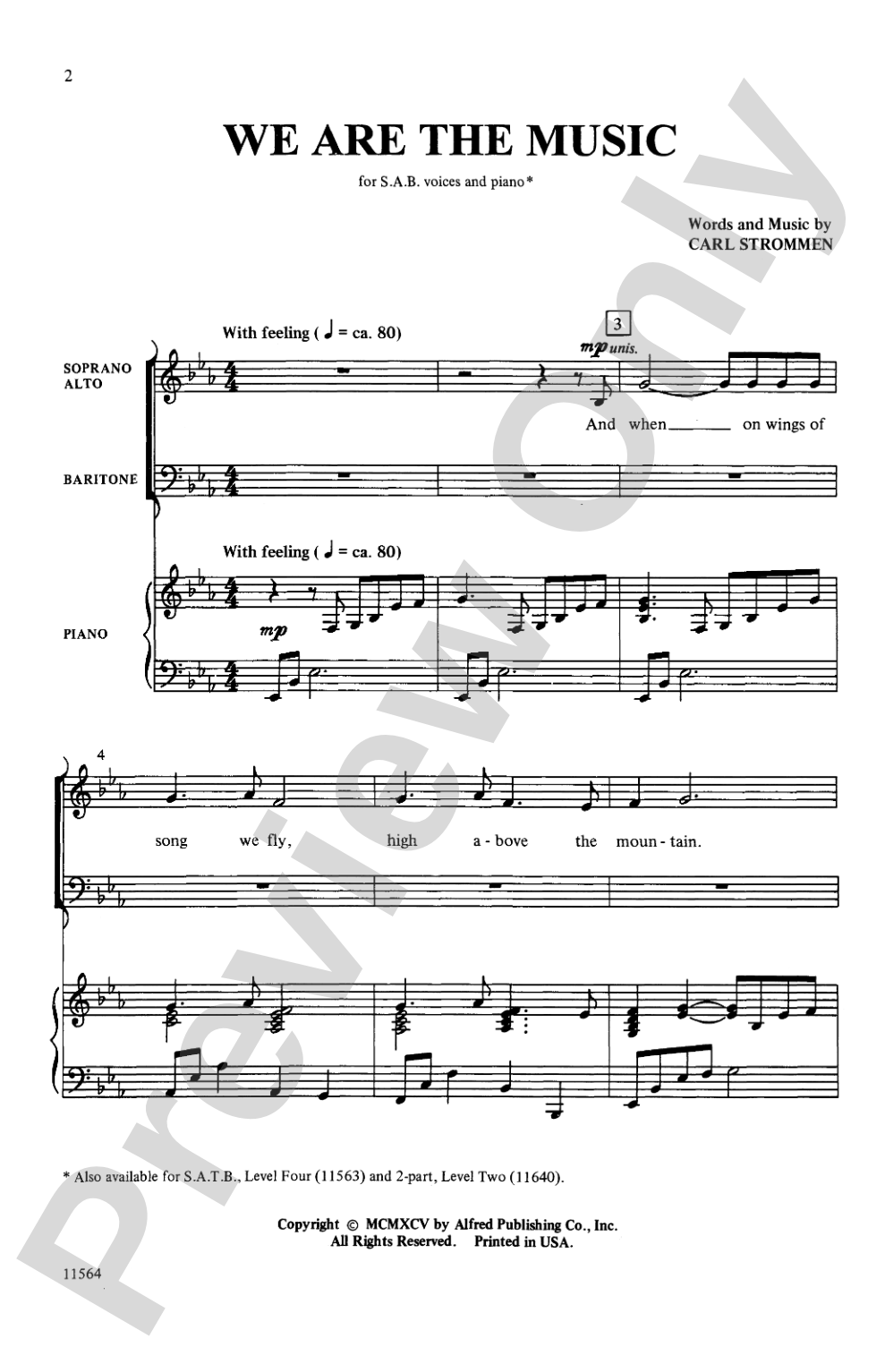 We Are the Music: SAB Choral Octavo