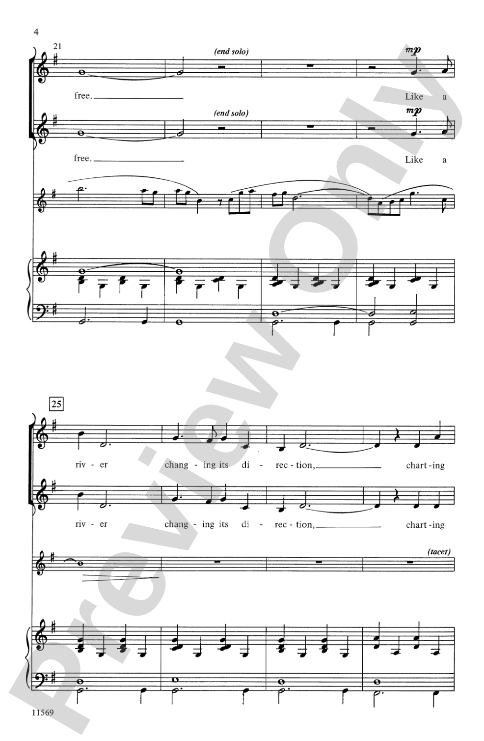 Like a River: 2-Part/SSA Choral Octavo