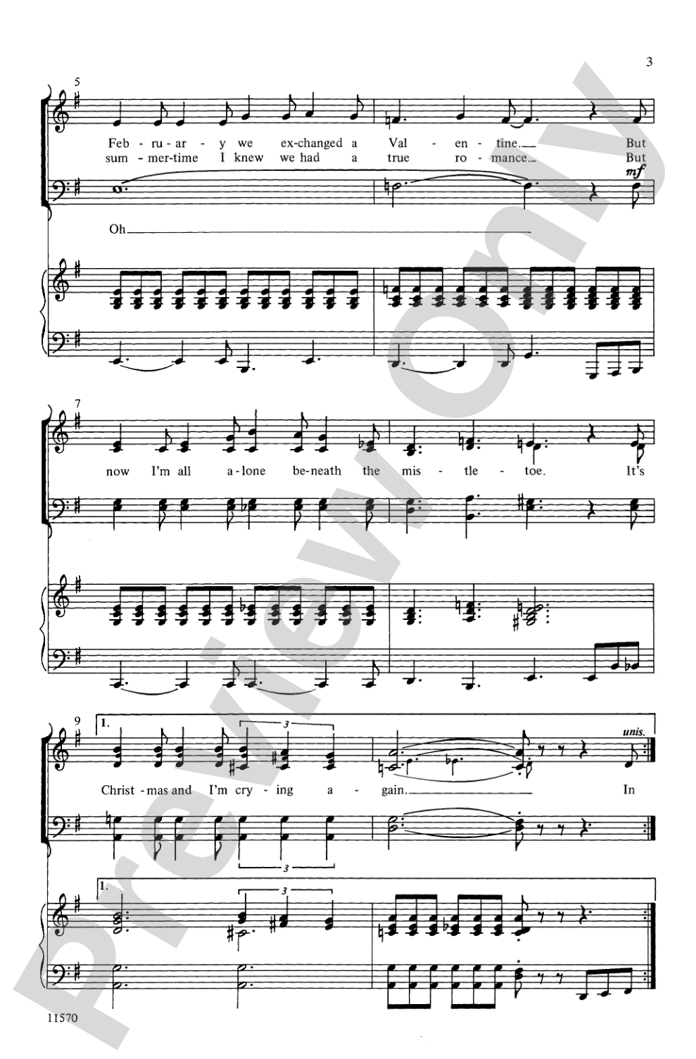 All Alone Beneath the Mistletoe: SATB Choral Octavo