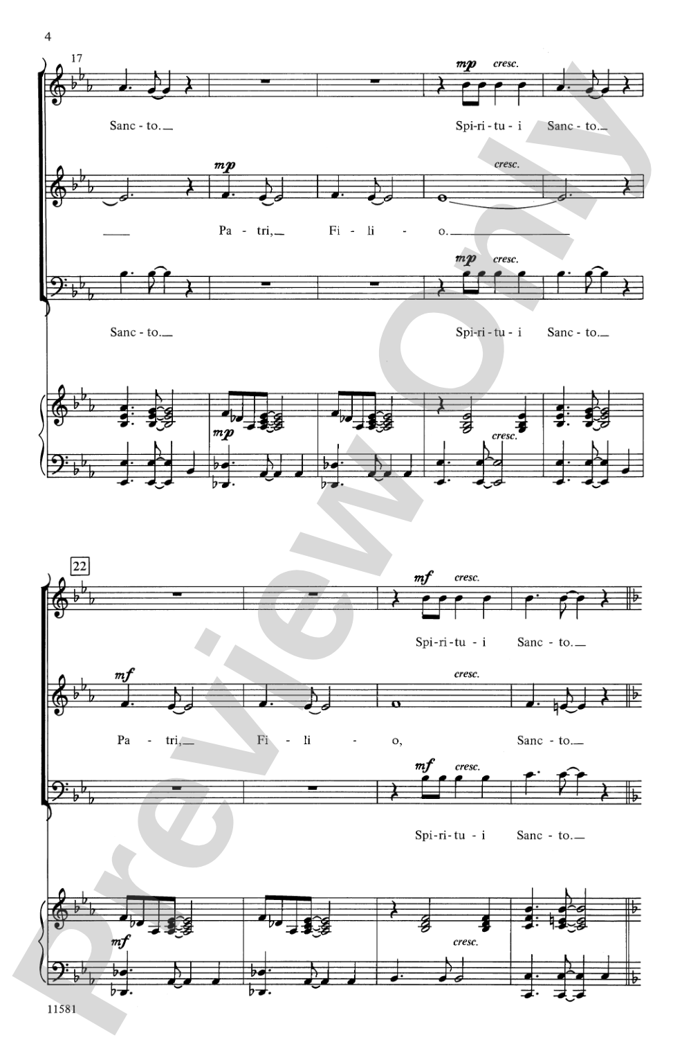 Cantate: Three Latin Settings: 3-Part Mixed Choral Octavo