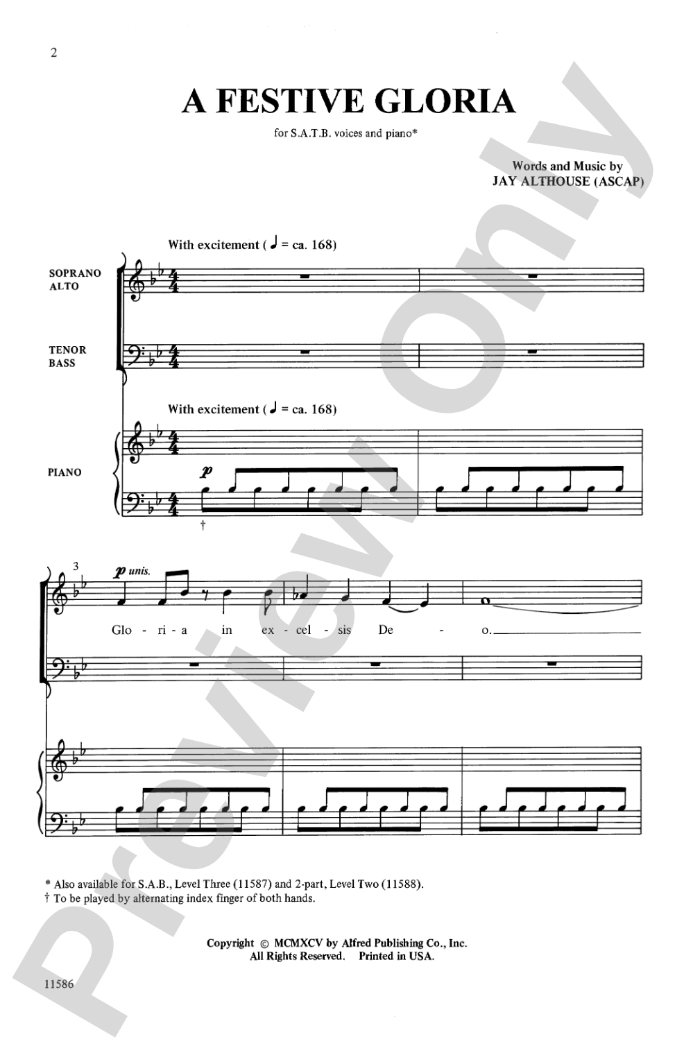 A Festive Gloria: SATB Choral Octavo