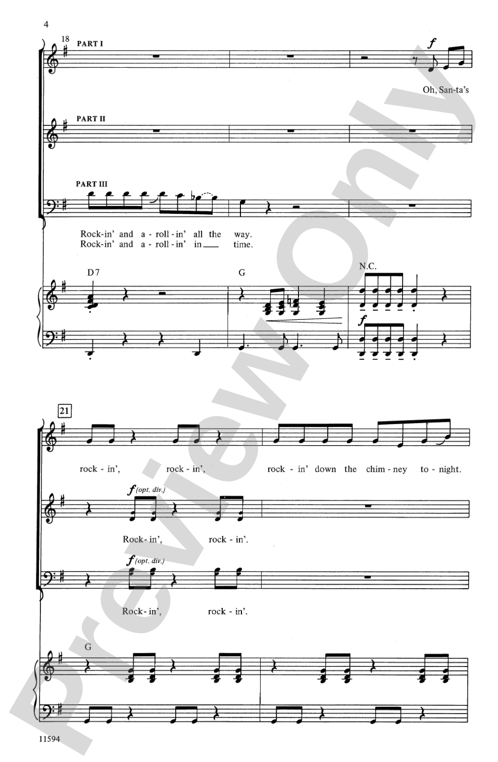 Rockin' Down the Chimney Tonight!: 3-Part Mixed Choral Octavo