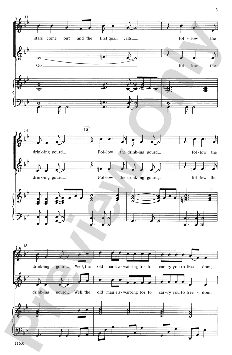 Follow the Drinking Gourd: 2-Part Choral Octavo