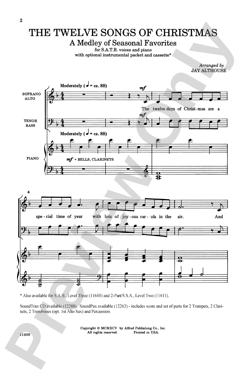 The Twelve Songs of Christmas: SATB Choral Octavo