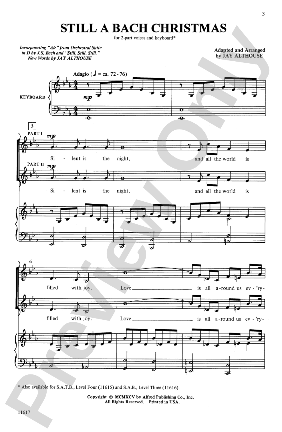 Still a Bach Christmas: 2-Part Choral Octavo