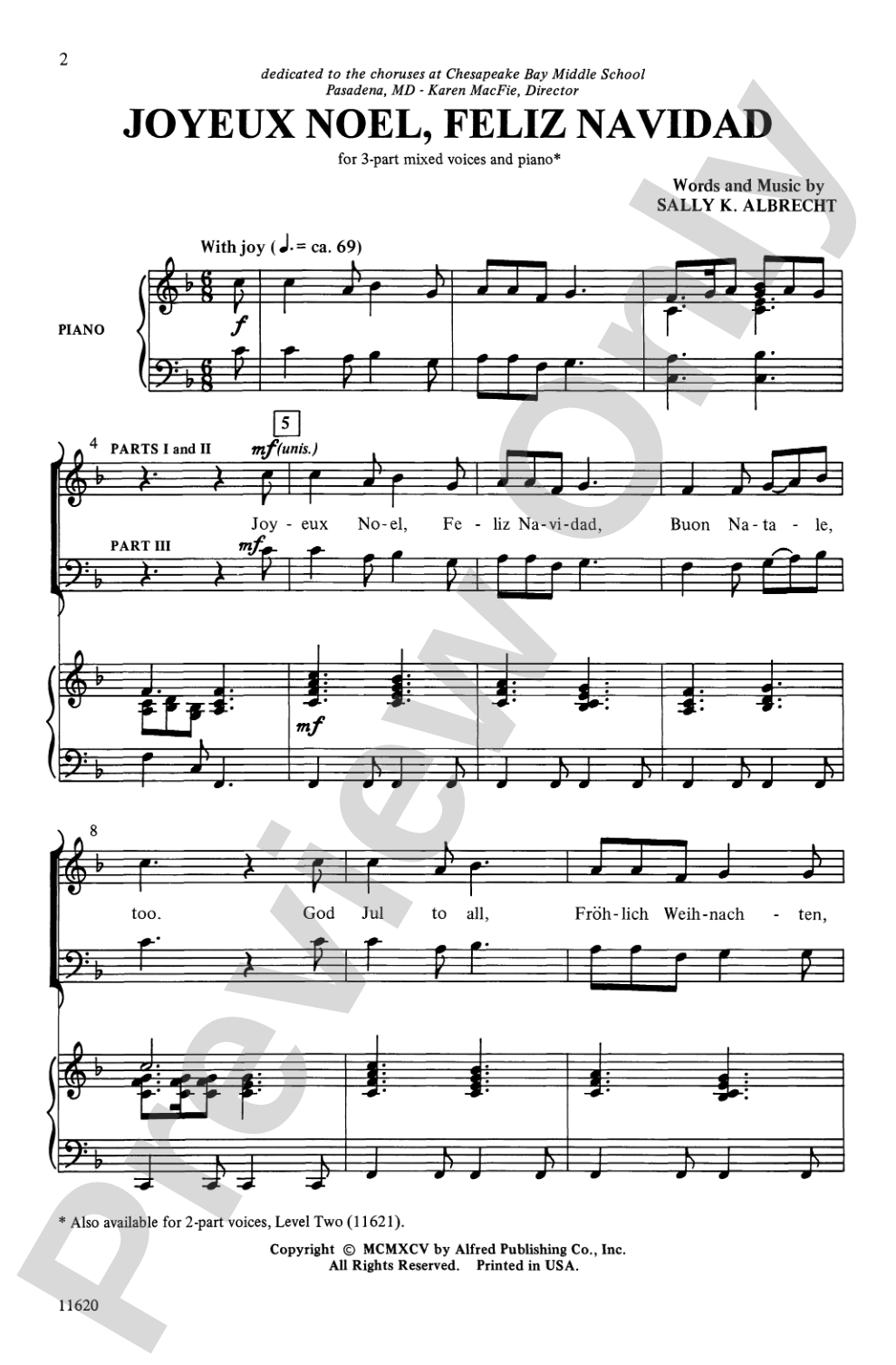Joyeux Noel, Feliz Navidad: 3-Part Mixed Choral Octavo