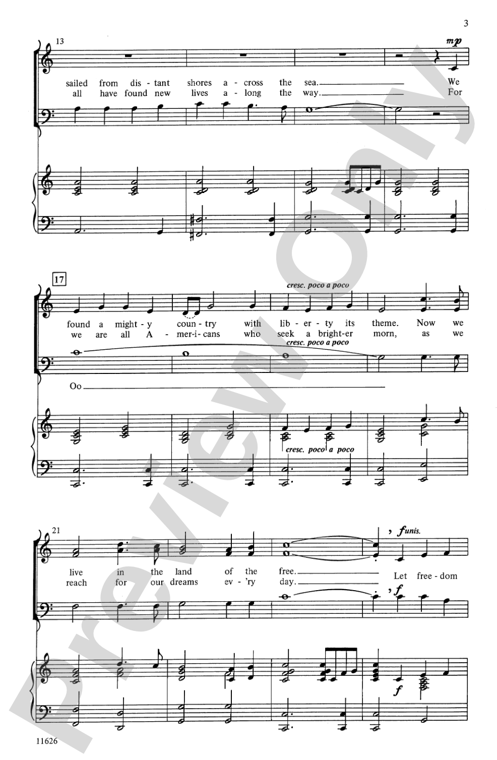 Let Freedom Ring!: 3-Part Mixed Choral Octavo