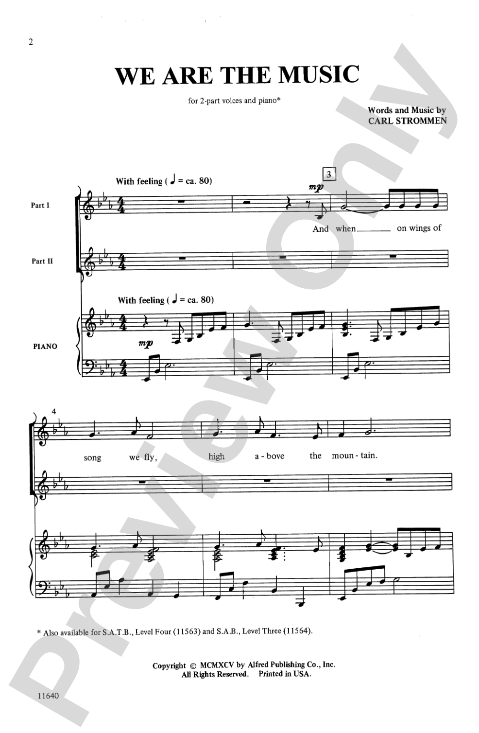 We Are the Music: 2-Part Choral Octavo