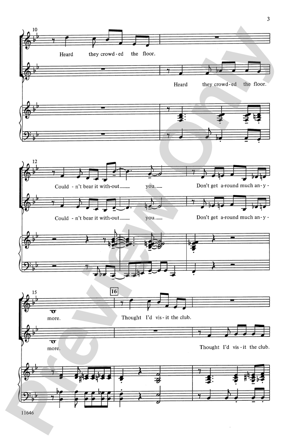 Don't Get Around Much Anymore: SSA/2-Part Choral Octavo