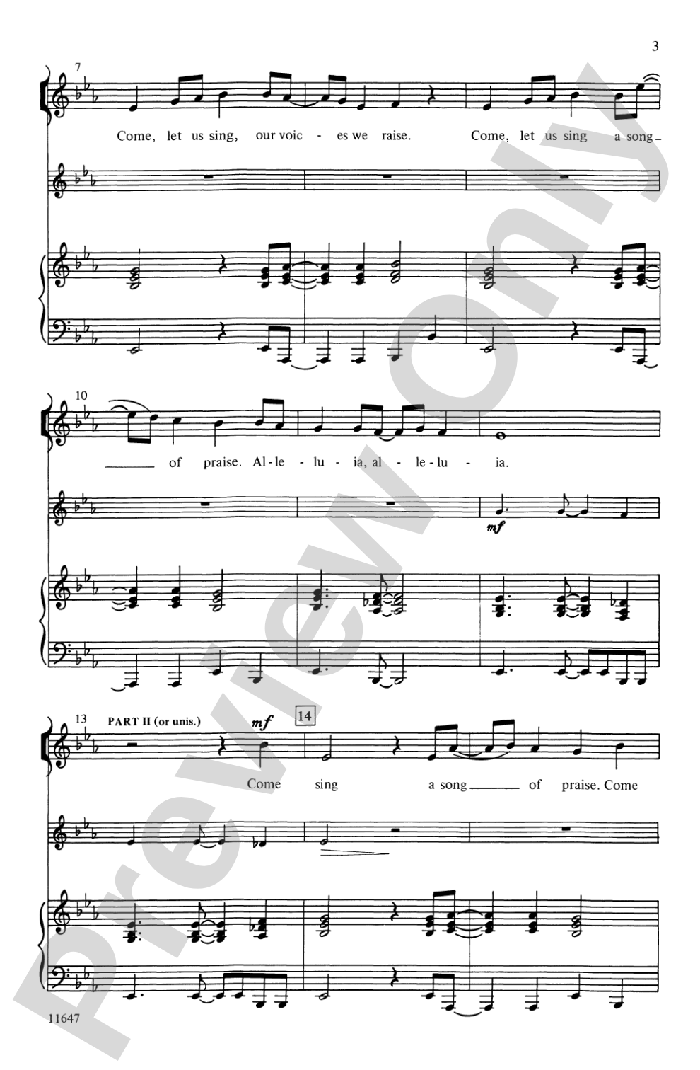 Come, Let Us Sing: 2-Part Choral Octavo