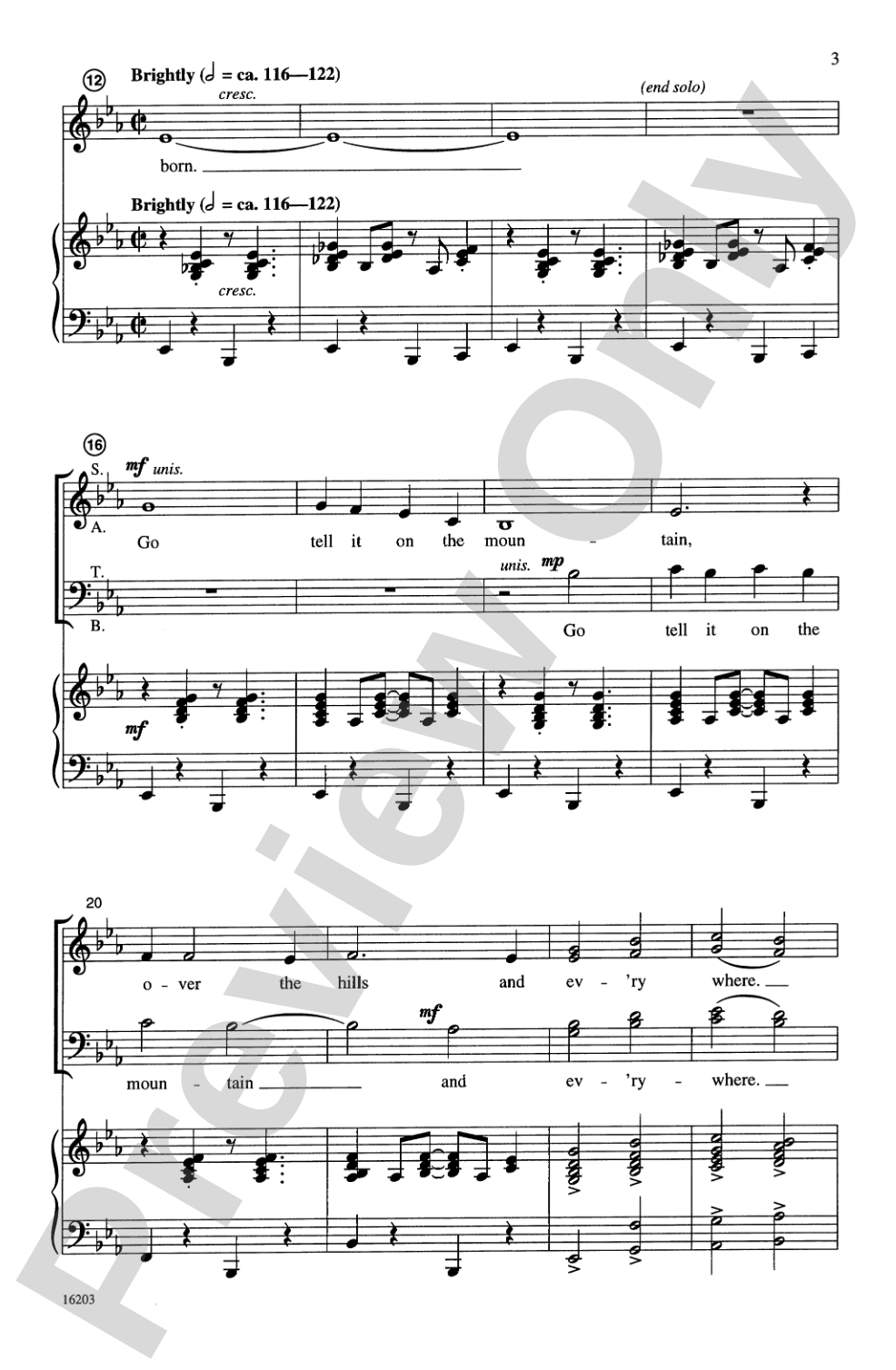 Go Tell It on the Mountain: SATB Choral Octavo